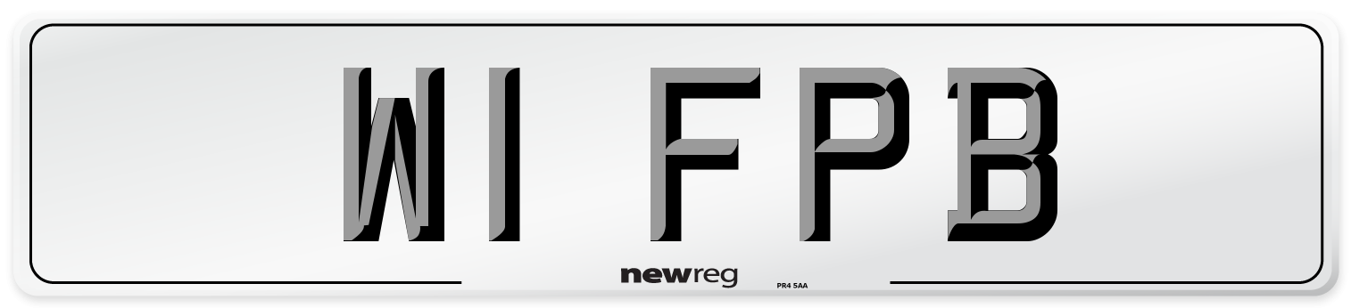 W1 FPB Number Plate from New Reg